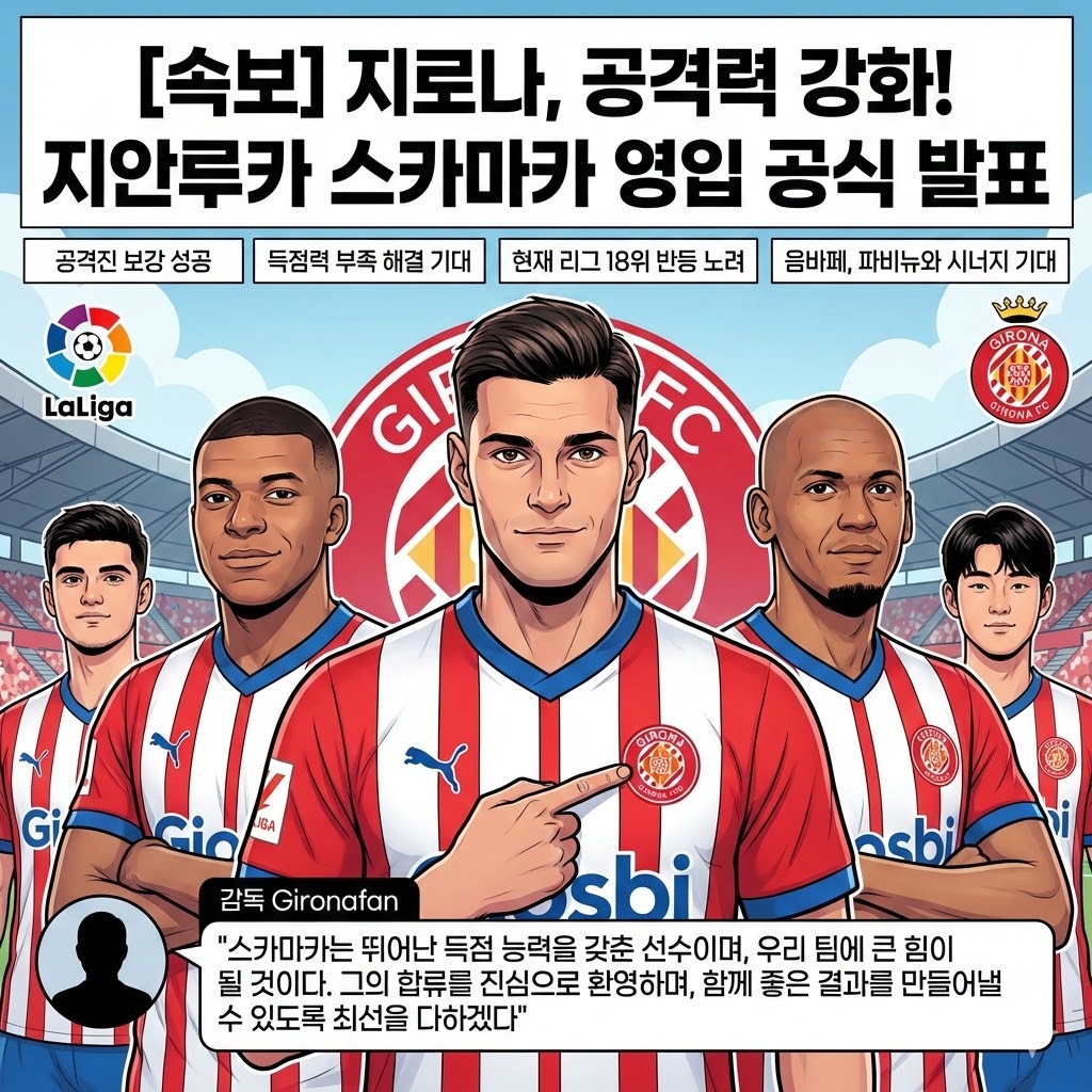 지로나, 스카마카 영입! 꼴찌 탈출 특급 처방